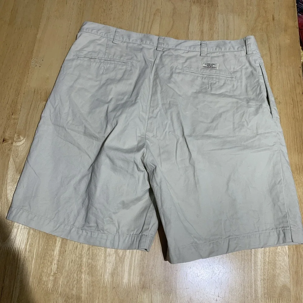 Polo Ralph Lauren Shorts Men's‎ 40 Vintage Tyler Short Pleated Chino Khaki